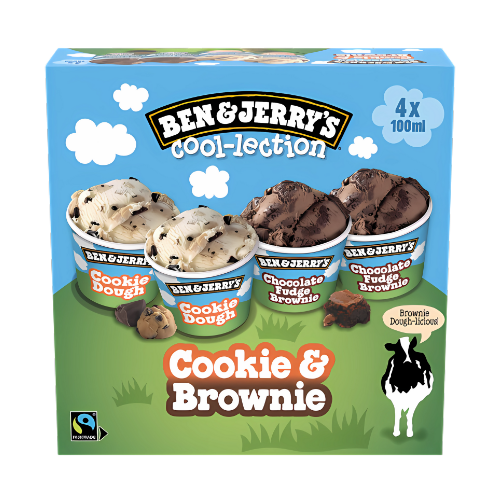 Ben & Jerry's Cookie & Brownie 4x